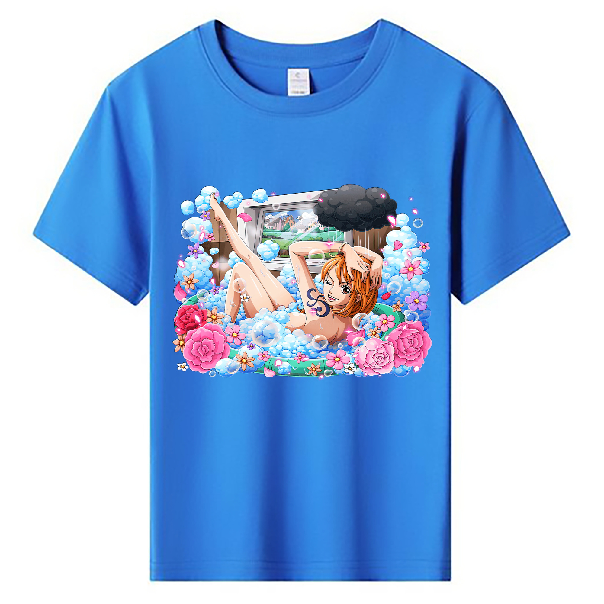 （画像用） ワンピース ナミ ONE PIECE Nami 綿100％キッズTシャツ（フロントプリント）